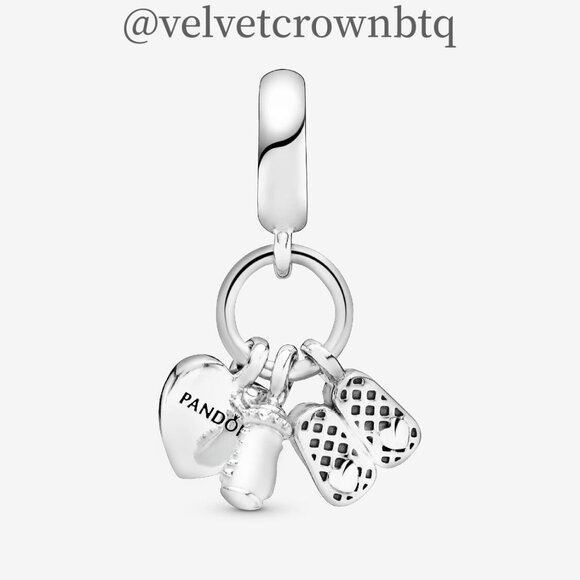 Pandora Baby Bottle & Shoes Dangle Charm - Picture 4 of 6